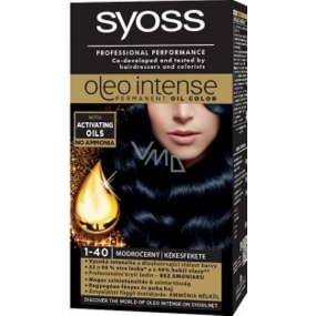 Syoss Oleo Intense Color barva na vlasy bez amoniaku 1-40 Modročerný