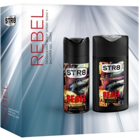 Str8 Rebel deodorant sprej 150 ml + sprchový gel 250 ml, dárková sada