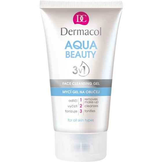 Dermacol Aqua Beauty 3v1 Face Cleansing Gel mycí gel na obličej 150 ml
