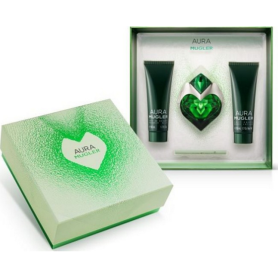 Thierry Mugler Aura parfémovaná voda pro ženy 30 ml + tělové mléko 50 ml + sprchový gel 50 ml, dárková sada