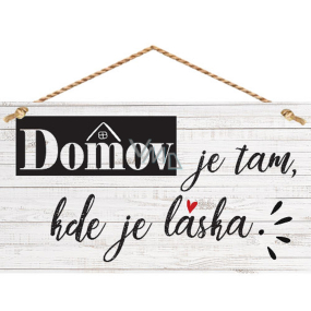 Bohemia Gifts Dekorační obraz na zavěšení Domov ... 13 x 24 cm