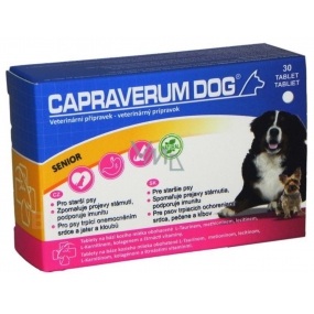 Capraverum Gog Senior veterinární přípravek pro starší psy, zpomaluje projevy stárnutí, podporuje imunitu 30 tablet