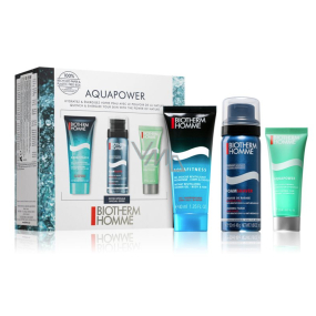 Biotherm Homme Aquafitness sprchový gel pro muže 40 ml + Foam Shaver pěna na holení 50 ml + Aquapower hydratační krém 20 ml, kosmetická sada