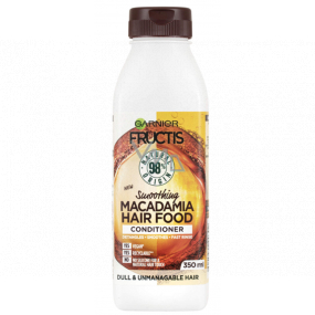 Garnier Fructis Smoothing Macadamia Hair Food hydratační kondicionér pro hladký účes na suché, nepoddajné a krepaté vlasy 350 ml