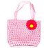 Kids Fun Taška s květinou světle růžová pro děti 20 x 15 cm