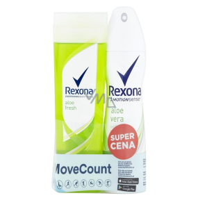 Rexona Aloe Vera sprchový gel 250 ml + antiperspirant sprej 150 ml, kosmetická sada pro ženy