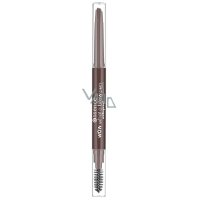 Essence Wow What a Brow voděodolná tužka na obočí s kartáčkem 02 Brown 0,2 g