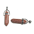Goldstone zlatý kyvadlo šestihran přívěsek 41 x 13 mm, kámen ambicí