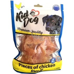 KidDog Pieces of Chicken Breast kuřecí prsa, měkká masová pochoutka pro psy 250 g