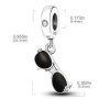 Charm Sterlingové stříbro 925 Sluneční brýle, přívěsek na náramek symbol