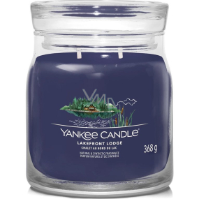 Yankee Candle Lakefront Lodge - Chata u jezera vonná svíčka Signature střední sklo 2 knoty 368 g