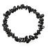 Obsidián černý náramek elastický sekaný přírodní kámen 19 cm, kámen záchrany