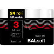 Balsoft toaletní papír 3 vrstvý 20 m 24 kusů