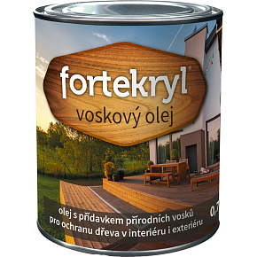 Fortekryl voskový olej pro ochranu dřeva bezbarvá, 0,7 kg