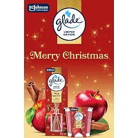 Glade Merry Christmas Warm Apple Pie jablko a skořice vonné tyčinky a vonná svíčka 50 ml + 112 g, dárková sada