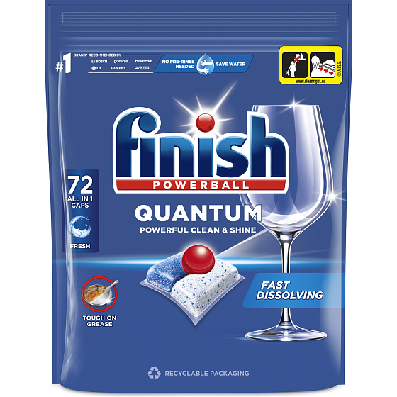 Finish Quantum All-in-1 tablety do myčky, 72 ks