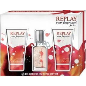 Replay Your Fragrance Woman toaletní voda 20 ml + sprchový gel 50 ml + tělové mléko 50 ml, dárková sada