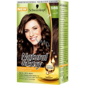 Schwarzkopf Natural & Easy Coffe Dark Brown barva na vlasy 586 Tmavě hnědá káva