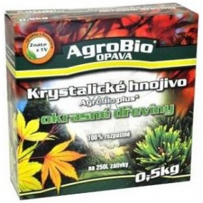 AgroBio Plus krystalické hnojivo Okrasné dřeviny 0,5 kg na 250 l zálivky