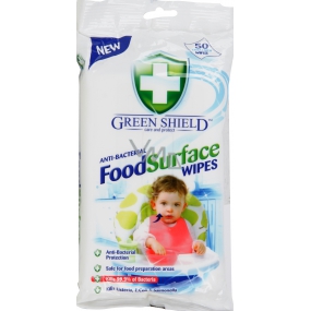 Green Shield Kuchyně, jídelní plochy antibakteriální čisticí vlhčené ubrousky 50 kusů