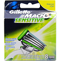 Gillette Mach3 Sensitive náhradní hlavice 8 kusů, pro muže