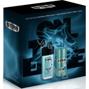 Str8 On The Edge parfémovaný deodorant sklo pro muže 85 ml + deodorant sprej 150 ml, kosmetická sada