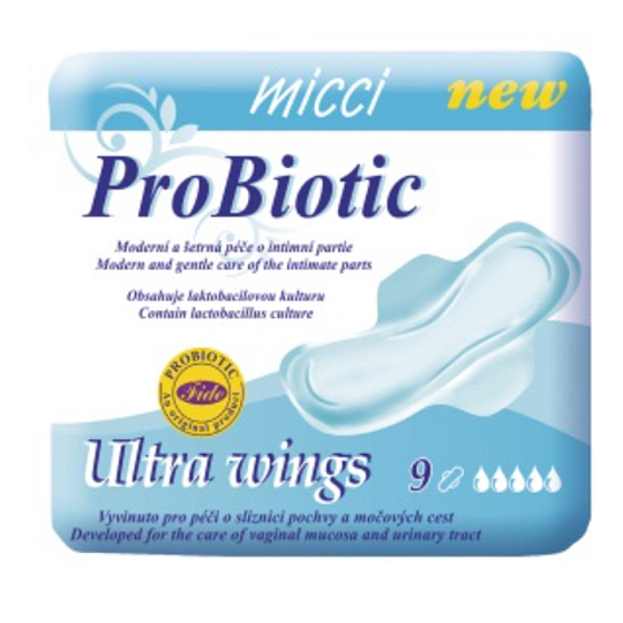 Micci Pro Biotic Ultra Wings intimní vložky 9 kusů