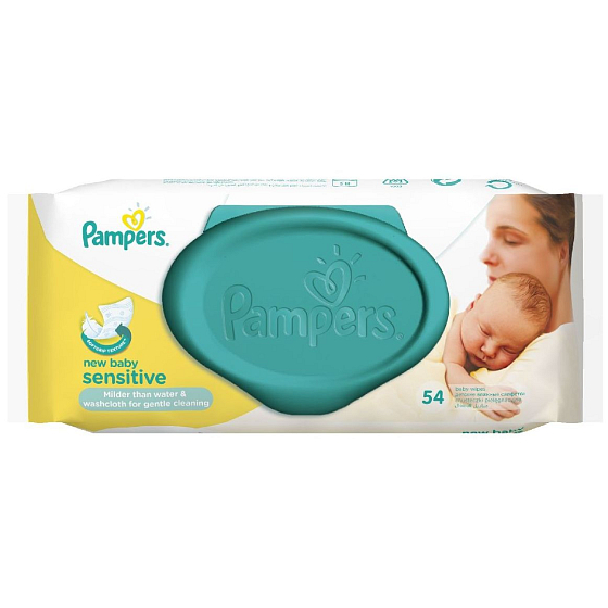 Pampers New Baby Sensitive vlhčené ubrousky 54 kusů