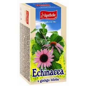 Apotheke Echinacea s ginkgo bilobou čaj pro přirozenou obranyschopnost, imunitní systém a normální funkci dýchacího systému 20 x 1,5 g