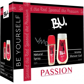 B.U. Passion parfémovaný deodorant sklo pro ženy 75 ml + sprchový gel 250 ml, kosmetická sada