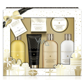 Baylis & Harding Mandarinka a Grapefruit tekuté tělové mýdlo 300 ml + sprchový krém 300 ml + mléko do koupele 300 ml + mýdlo 150 g + tělové mléko 130 ml + krystalky do koupele 100 g, kosmetická sada péče o tělo