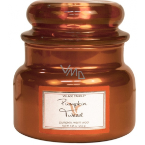 Village Candle Hřejivá dýně - Pumpkin Tweed vonná svíčka ve skle 2 knoty 262 g