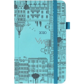 Albi Diář 2020 kapesní s gumičkou Města 15 x 9,5 x 1,3 cm