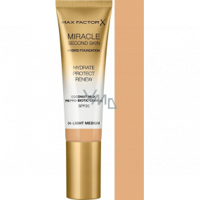 Max Factor Miracle Second Skin Hybrid Foundation make-up 04 Light Medium 30 ml