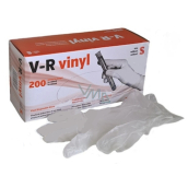 V-R Rukavice Vinyl jednorázové bezprašné pravolevé velikost S box 200 kusů