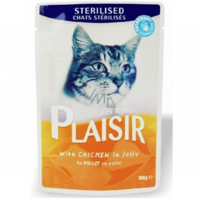Plaisir Cat kuřecí v želé kompletní krmivo pro kočky kapsička 100 g