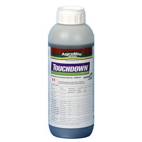 AgroBio Touchdown Quattro Plevel, proti širokému spektru jednoletých a víceletých plevelů včetně pýru plazivého, pcháče osetu a mléče rolního 1000 ml BSN9L1723