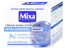 Mixa Hyalurogel Night noční krém pro citlivou pleť 50 ml