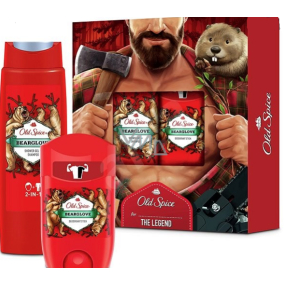 Old Spice BearGlove Lumberjack antiperspirant deodorant stick 50 ml + 2v1 sprchový gel na tělo a vlasy 250 ml, kosmetická sada pro muže