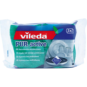 Vileda PUR active houbička na nádobí vysoká, 2 ks