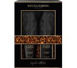 Baylis & Harding Men Černý pepř a Ženšen sprchový gel 140 ml + mýdlo 100 g + pantofle, kosmetická sada pro muže