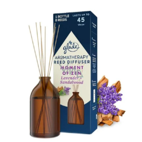 Glade Aromatherapy Reed Diffuser Moment of Zen Lavender + Sandalwood osvěžovač vzduchu vonné tyčinky 80 ml