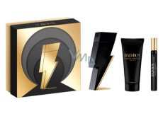 Carolina Herrera Bad Boy toaletní voda 100 ml + toaletní voda 10 ml miniatura + sprchový gel 100 ml, dárková sada pro muže