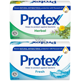 Protex Fresh antibakteriální toaletní mýdlo 90 g + Herbal antibakteriální toaletní mýdlo 90 g, 72 kusů karton