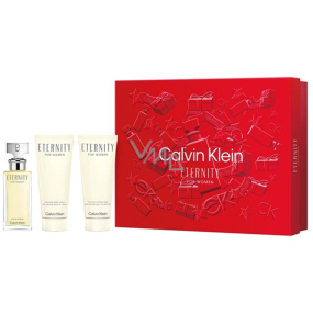 Calvin Klein Eternity parfémovaná voda 50 ml + tělové mléko 100 ml + sprchový gel 100 ml, dárková sada pro ženy