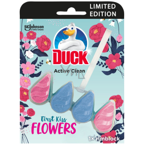 Duck Active Clean First Kiss Flowers WC závěsný čistič s vůní 38,6 g