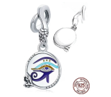 Charm Sterlingové stříbro 925 Egypt - Hornovo oko, přívěsek na náramek symbol