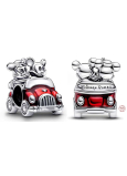 Charm Sterlingové stříbro 925 Disney Mickey & Minnie ma výletě, korálek na náramek cestování