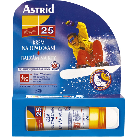 Astrid F25 Opalovací pleťový krém + balzám na rty 4 g
