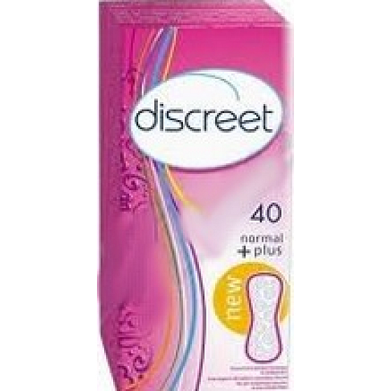 Discreet Normal Plus slipové intimní vložky pro každodenní použití 40 kusů
